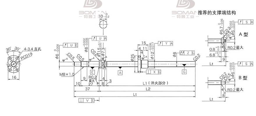 KURODA DP0801JS-HDNR-0180B-C3F 黑田丝杠螺母怎么拆卸图解